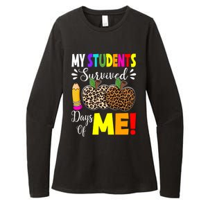 My Students Survived 100 Days Of Me Funny Students Teachers Gift Womens CVC Long Sleeve Shirt