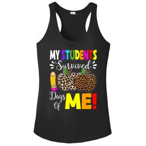 My Students Survived 100 Days Of Me Funny Students Teachers Gift Ladies PosiCharge Competitor Racerback Tank