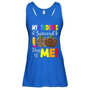 My Students Survived 100 Days Of Me Funny Students Teachers Gift Ladies Essential Flowy Tank