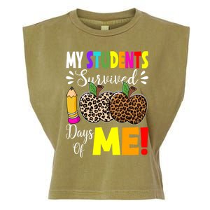 My Students Survived 100 Days Of Me Funny Students Teachers Gift Garment-Dyed Women's Muscle Tee