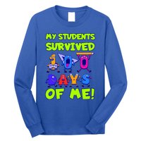 My Students Survived 100 Days With Me 100th Day Of Teacher Meaningful Gift Long Sleeve Shirt