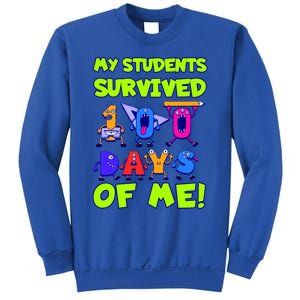 My Students Survived 100 Days With Me 100th Day Of Teacher Meaningful Gift Sweatshirt