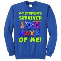 My Students Survived 100 Days With Me 100th Day Of Teacher Meaningful Gift Sweatshirt