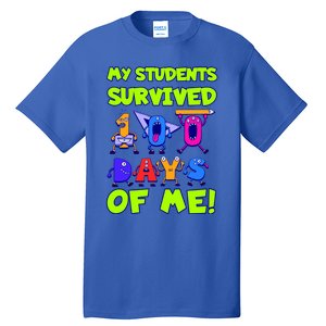 My Students Survived 100 Days With Me 100th Day Of Teacher Meaningful Gift Tall T-Shirt