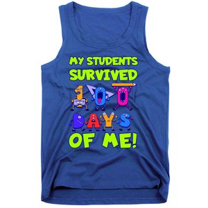 My Students Survived 100 Days With Me 100th Day Of Teacher Meaningful Gift Tank Top