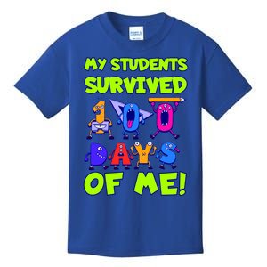 My Students Survived 100 Days With Me 100th Day Of Teacher Meaningful Gift Kids T-Shirt