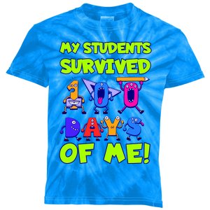 My Students Survived 100 Days With Me 100th Day Of Teacher Meaningful Gift Kids Tie-Dye T-Shirt