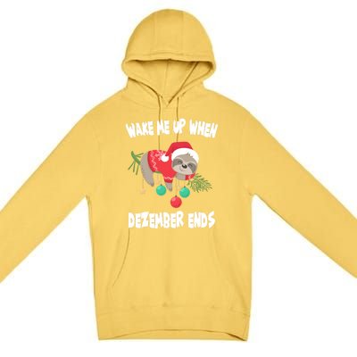 Merry Slothmas Sloth Christmas Gift Premium Pullover Hoodie