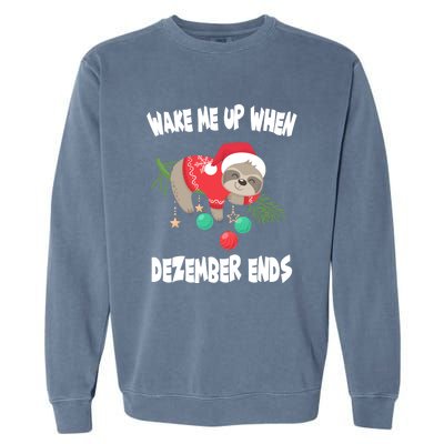 Merry Slothmas Sloth Christmas Gift Garment-Dyed Sweatshirt