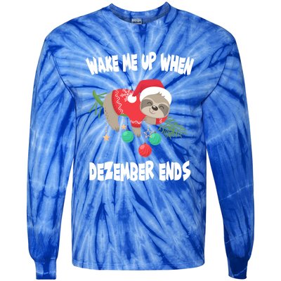 Merry Slothmas Sloth Christmas Gift Tie-Dye Long Sleeve Shirt