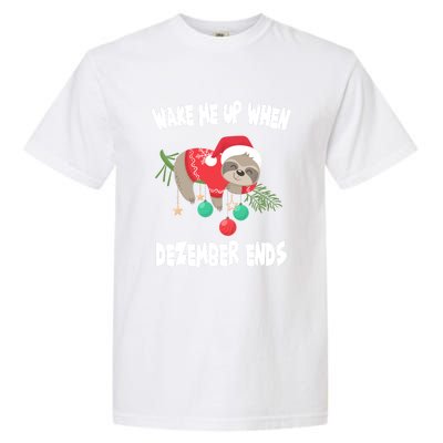 Merry Slothmas Sloth Christmas Gift Garment-Dyed Heavyweight T-Shirt