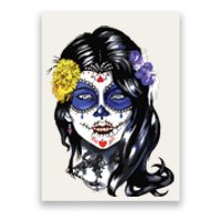 Mexican Sugar Skull Girl Halloween Dia De Los Muertos Poster