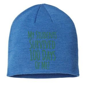 My Students Survived 100 Days Of Me Funny Teacher Gift Sustainable Beanie