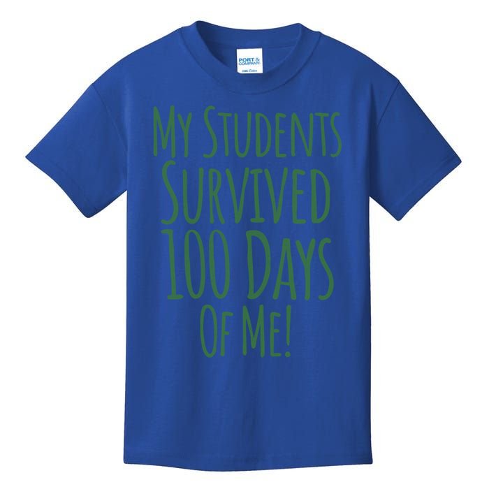 My Students Survived 100 Days Of Me Funny Teacher Gift Kids T-Shirt