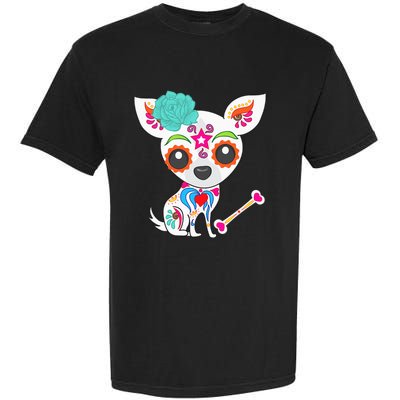 Mexican Sugar Skull Chihuahua Garment-Dyed Heavyweight T-Shirt