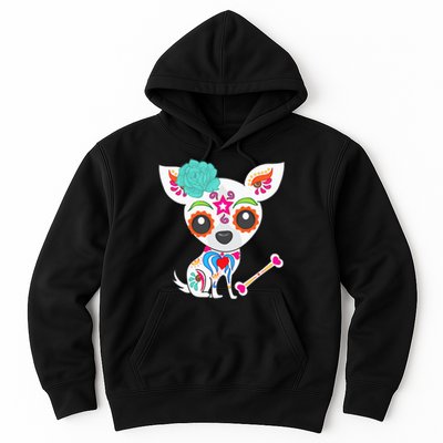 Mexican Sugar Skull Chihuahua Hoodie