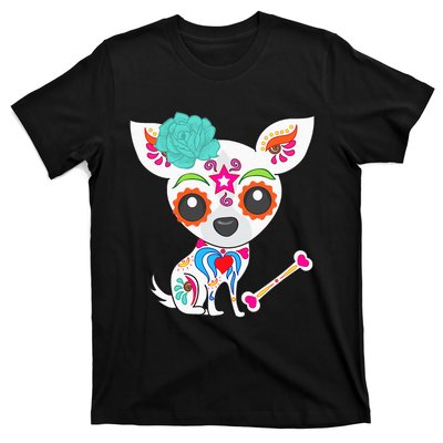 Mexican Sugar Skull Chihuahua T-Shirt