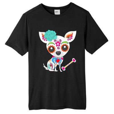 Mexican Sugar Skull Chihuahua Tall Fusion ChromaSoft Performance T-Shirt