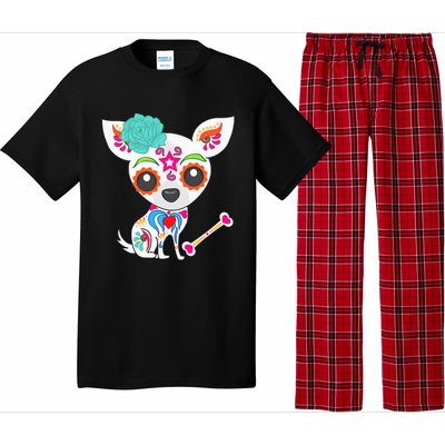 Mexican Sugar Skull Chihuahua Pajama Set