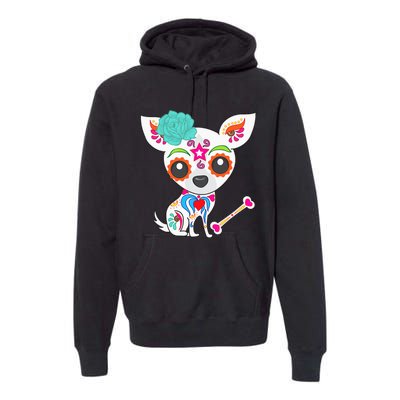 Mexican Sugar Skull Chihuahua Premium Hoodie