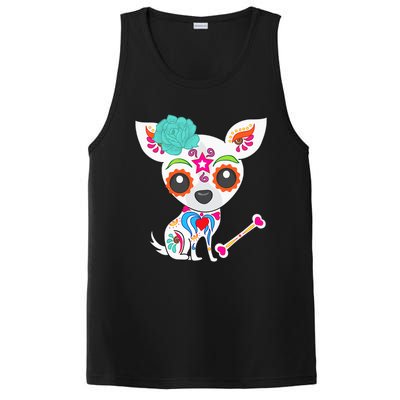 Mexican Sugar Skull Chihuahua PosiCharge Competitor Tank