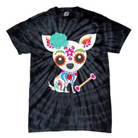 Mexican Sugar Skull Chihuahua Tie-Dye T-Shirt