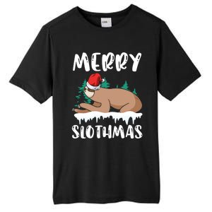 Merry Slothmas Sloth Whisperer Animal Christmas Season Gift Tall Fusion ChromaSoft Performance T-Shirt