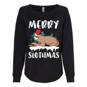 Merry Slothmas Sloth Whisperer Animal Christmas Season Gift Womens California Wash Sweatshirt