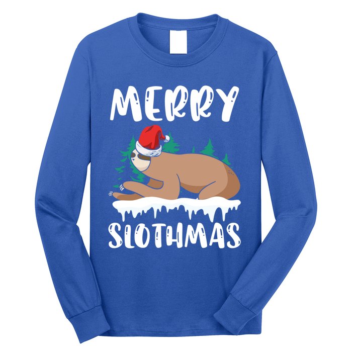 Merry Slothmas Sloth Whisperer Animal Christmas Season Gift Long Sleeve Shirt