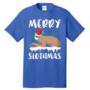 Merry Slothmas Sloth Whisperer Animal Christmas Season Gift Tall T-Shirt