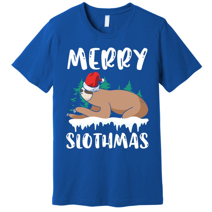 Merry Slothmas Sloth Whisperer Animal Christmas Season Gift Premium T-Shirt