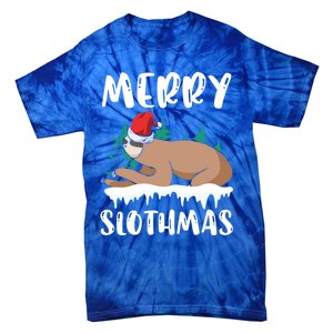 Merry Slothmas Sloth Whisperer Animal Christmas Season Gift Tie-Dye T-Shirt