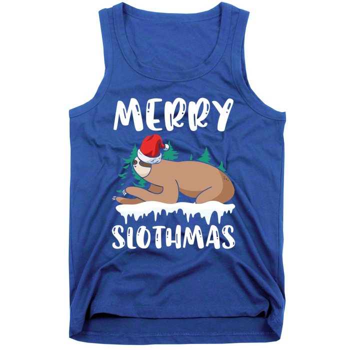 Merry Slothmas Sloth Whisperer Animal Christmas Season Gift Tank Top