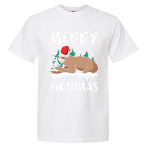 Merry Slothmas Sloth Whisperer Animal Christmas Season Gift Garment-Dyed Heavyweight T-Shirt