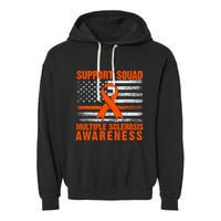 Ms Support Squad Multiple Sclerosis Awareness Garment-Dyed Fleece Hoodie