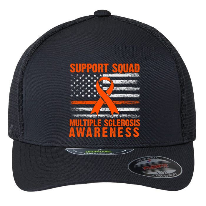 Ms Support Squad Multiple Sclerosis Awareness Flexfit Unipanel Trucker Cap