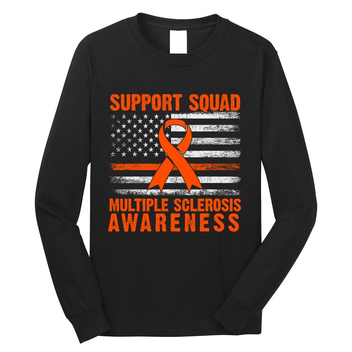 Ms Support Squad Multiple Sclerosis Awareness Long Sleeve Shirt