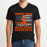 Ms Support Squad Multiple Sclerosis Awareness V-Neck T-Shirt