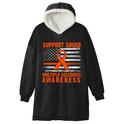 Ms Support Squad Multiple Sclerosis Awareness Hooded Wearable Blanket