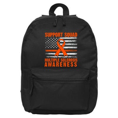 Ms Support Squad Multiple Sclerosis Awareness 16 in Basic Backpack