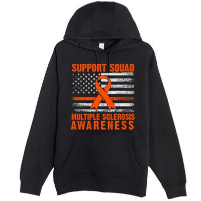 Ms Support Squad Multiple Sclerosis Awareness Premium Pullover Hoodie