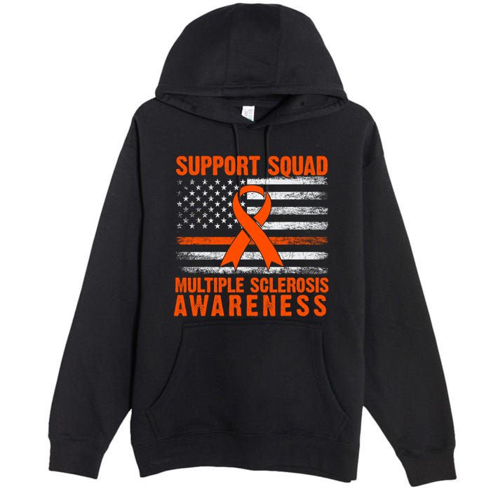 Ms Support Squad Multiple Sclerosis Awareness Premium Pullover Hoodie
