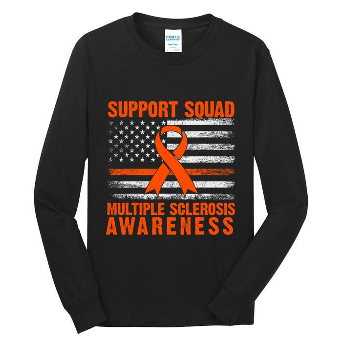 Ms Support Squad Multiple Sclerosis Awareness Tall Long Sleeve T-Shirt