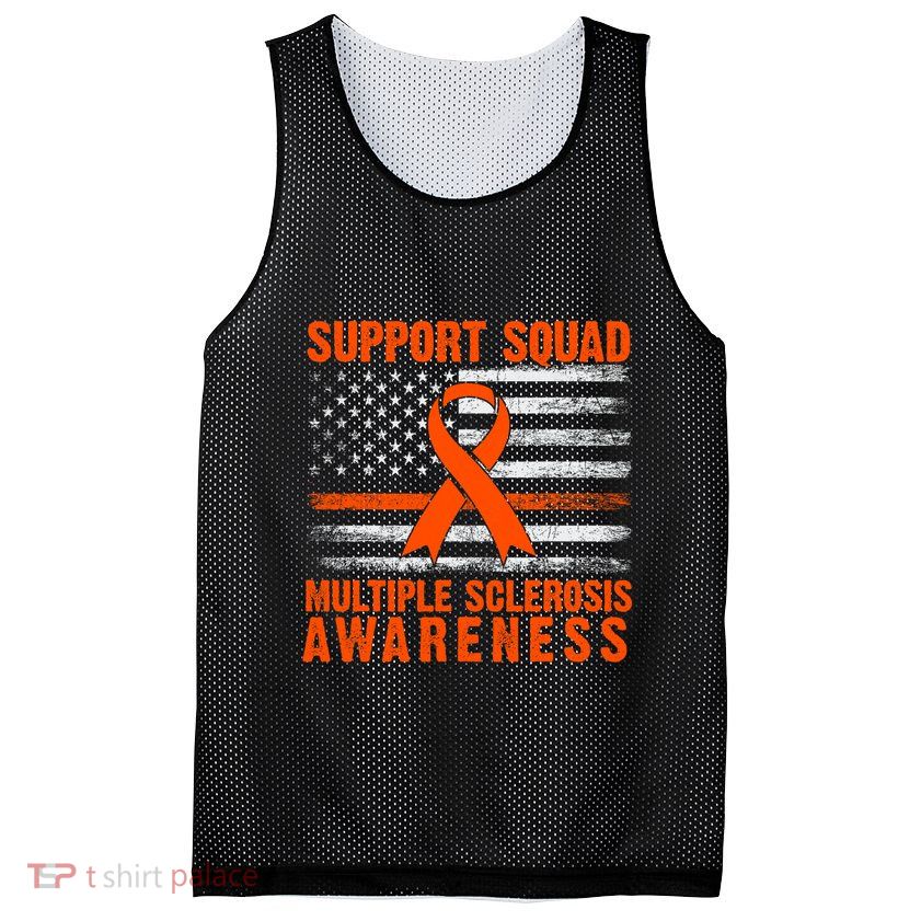 Ms Support Squad Multiple Sclerosis Awareness Mesh Reversible Basketball Jersey Tank