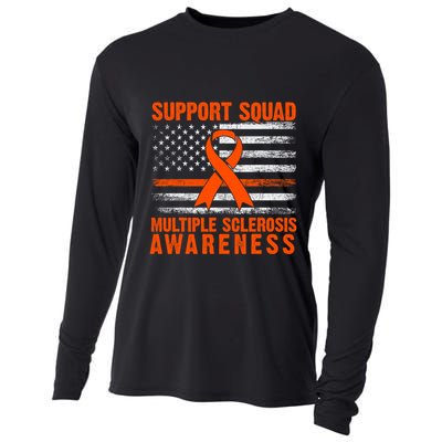 Ms Support Squad Multiple Sclerosis Awareness Cooling Performance Long Sleeve Crew