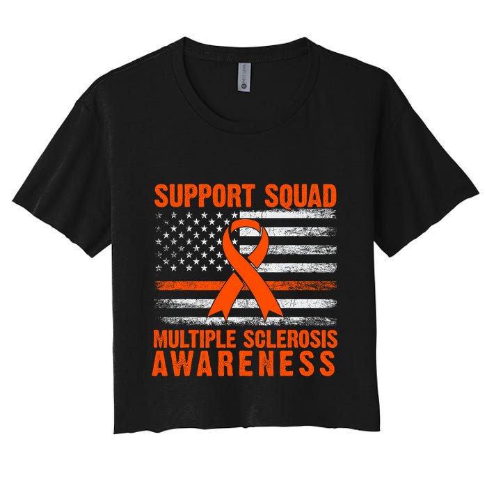 Ms Support Squad Multiple Sclerosis Awareness Crop Top