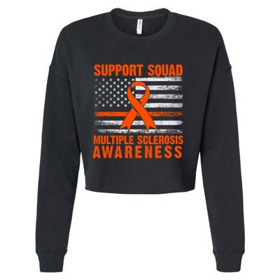 Ms Support Squad Multiple Sclerosis Awareness Cropped Pullover Crew