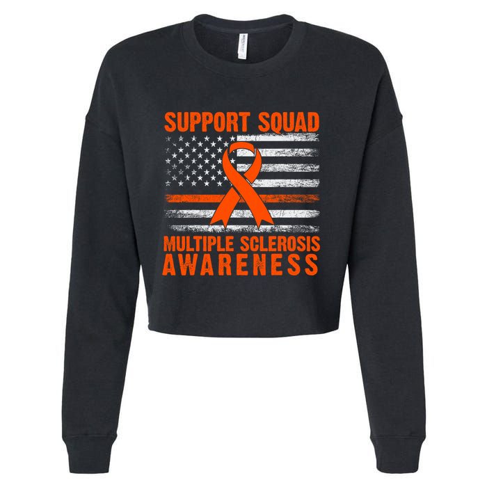 Ms Support Squad Multiple Sclerosis Awareness Cropped Pullover Crew