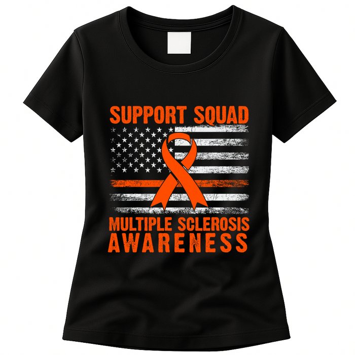 Ms Support Squad Multiple Sclerosis Awareness Womens T-Shirt