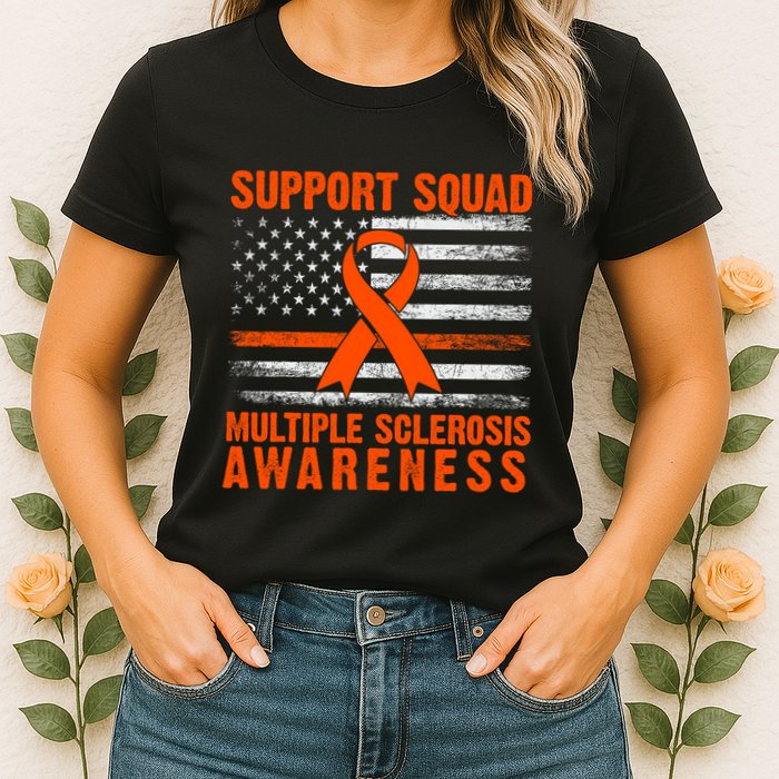 Ms Support Squad Multiple Sclerosis Awareness Womens T-Shirt